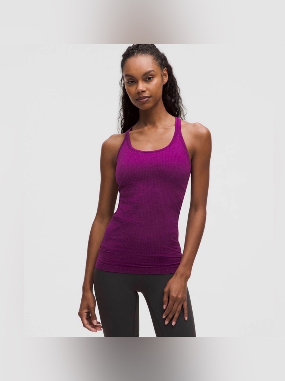 Lululemon Ebb to Street Tank Top Dramatic Magenta size 4